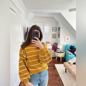 SAYLOR Striped High Neck Sweater